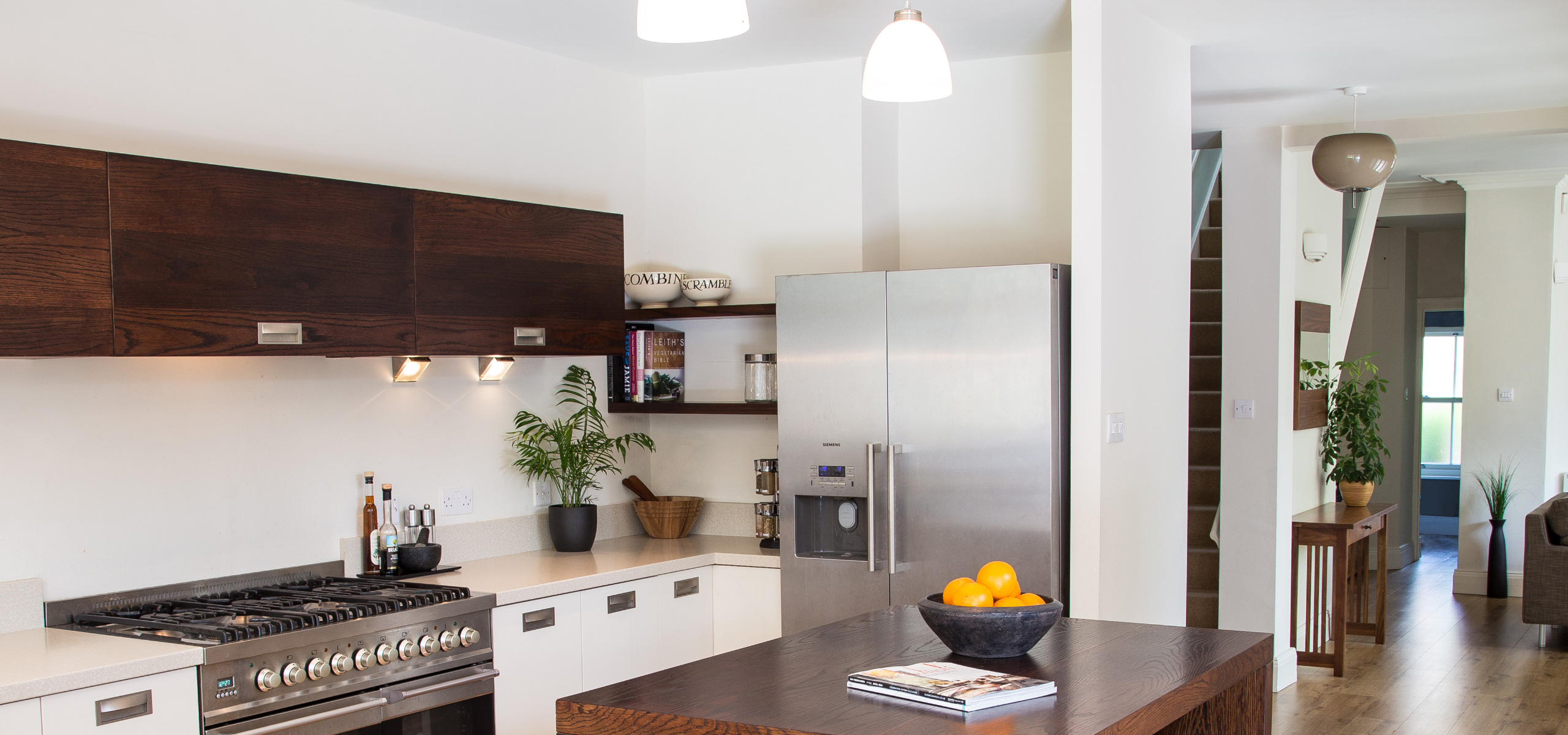 Open plan kitchen and living space